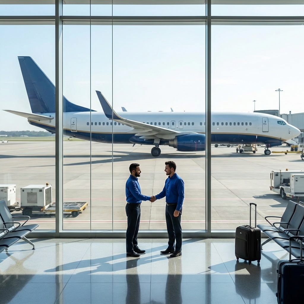 Akcesoria podróżne przygotowane do wyjazdu służbowego