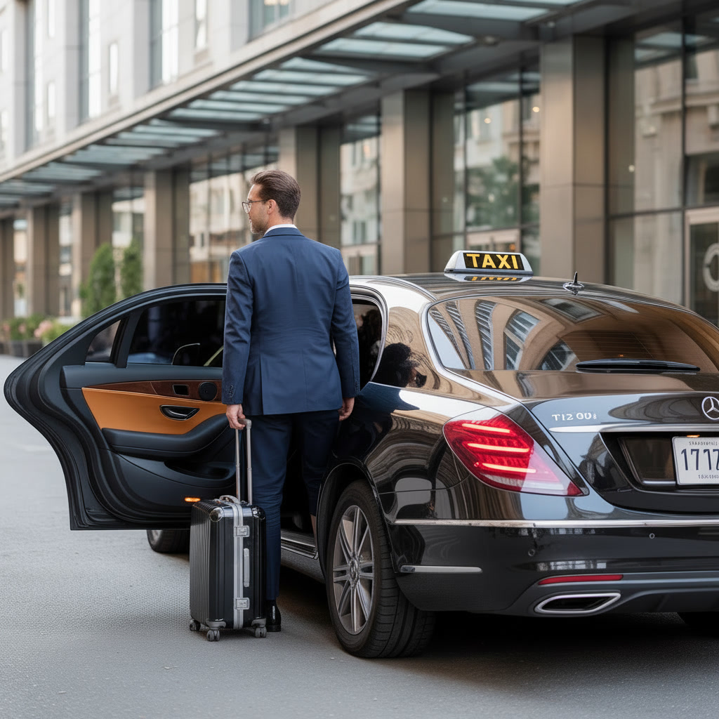 Kadr z podróży biznesowej na lotnisku