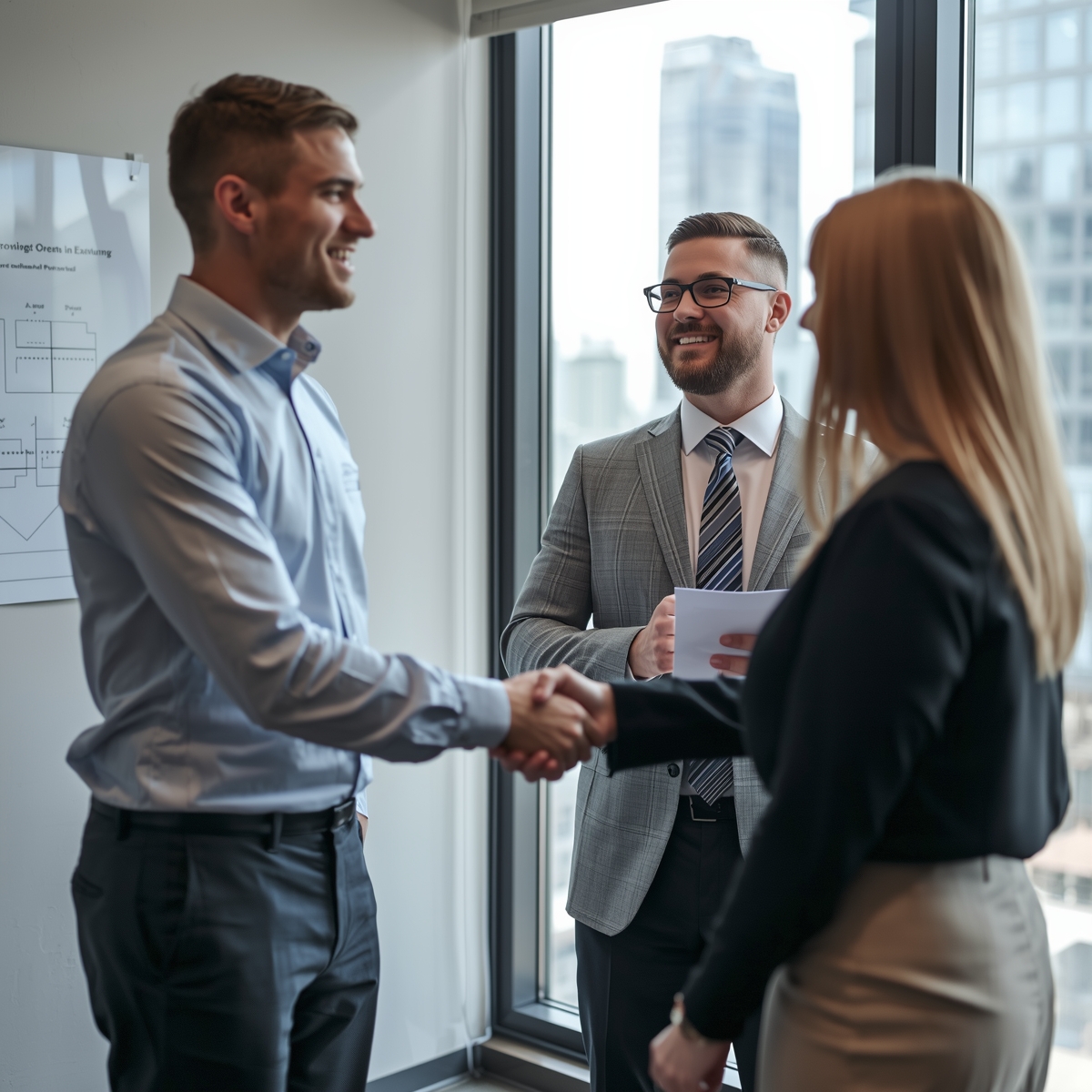 Zespół Meridian Brand podczas rozmowy przy stole konferencyjnym